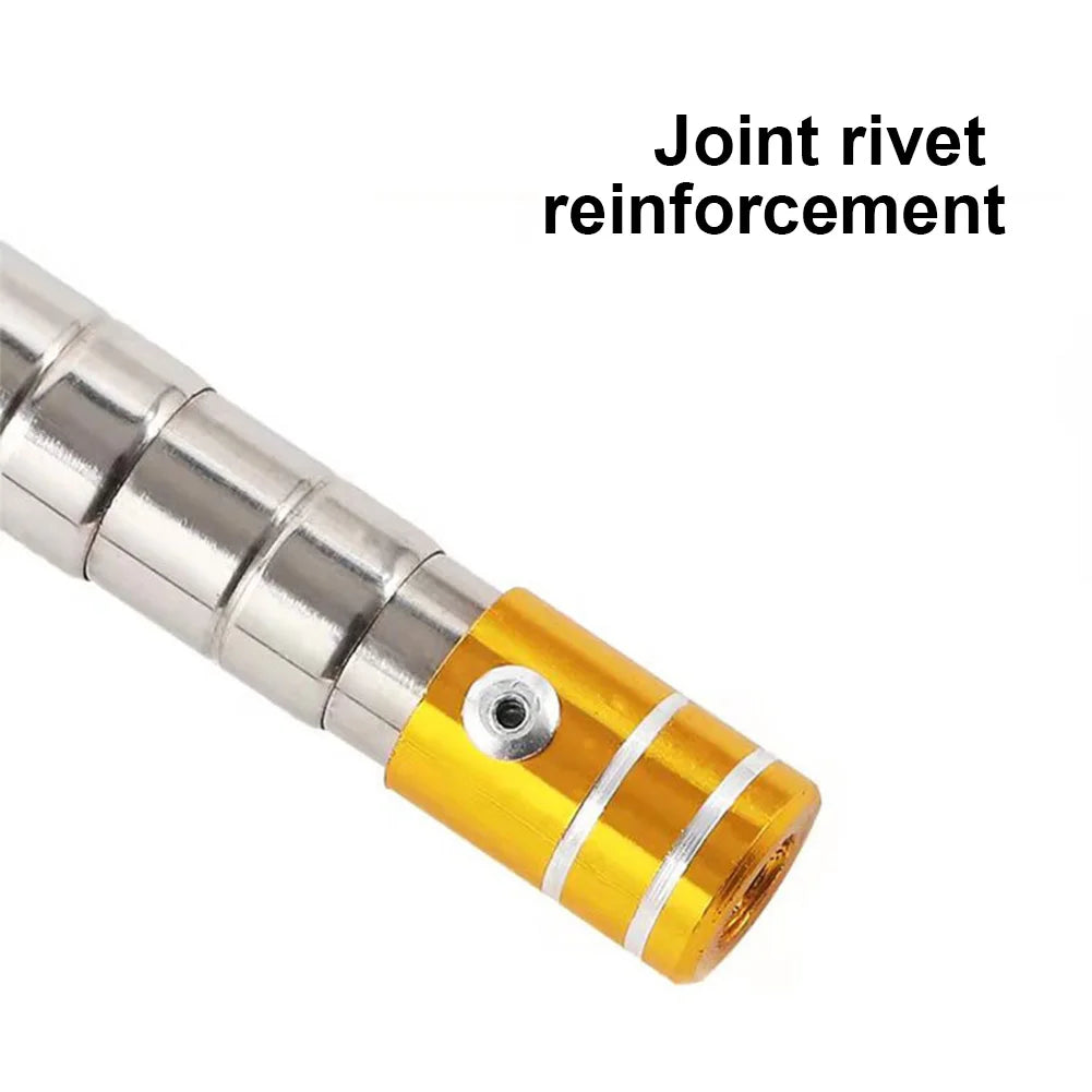 Retractable Landing Net Pole Stainless Steel Telescopic Landing Net Handle Fishing Accessories for Freshwater and Saltwater