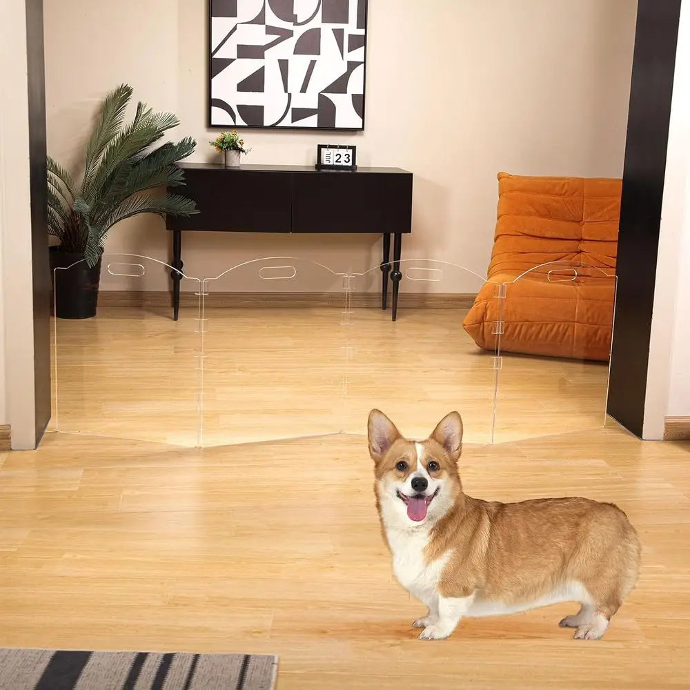 Folding 4Panel Pet Gate For Doorways And Stairs PremiumIndoorSecurityBarrier System