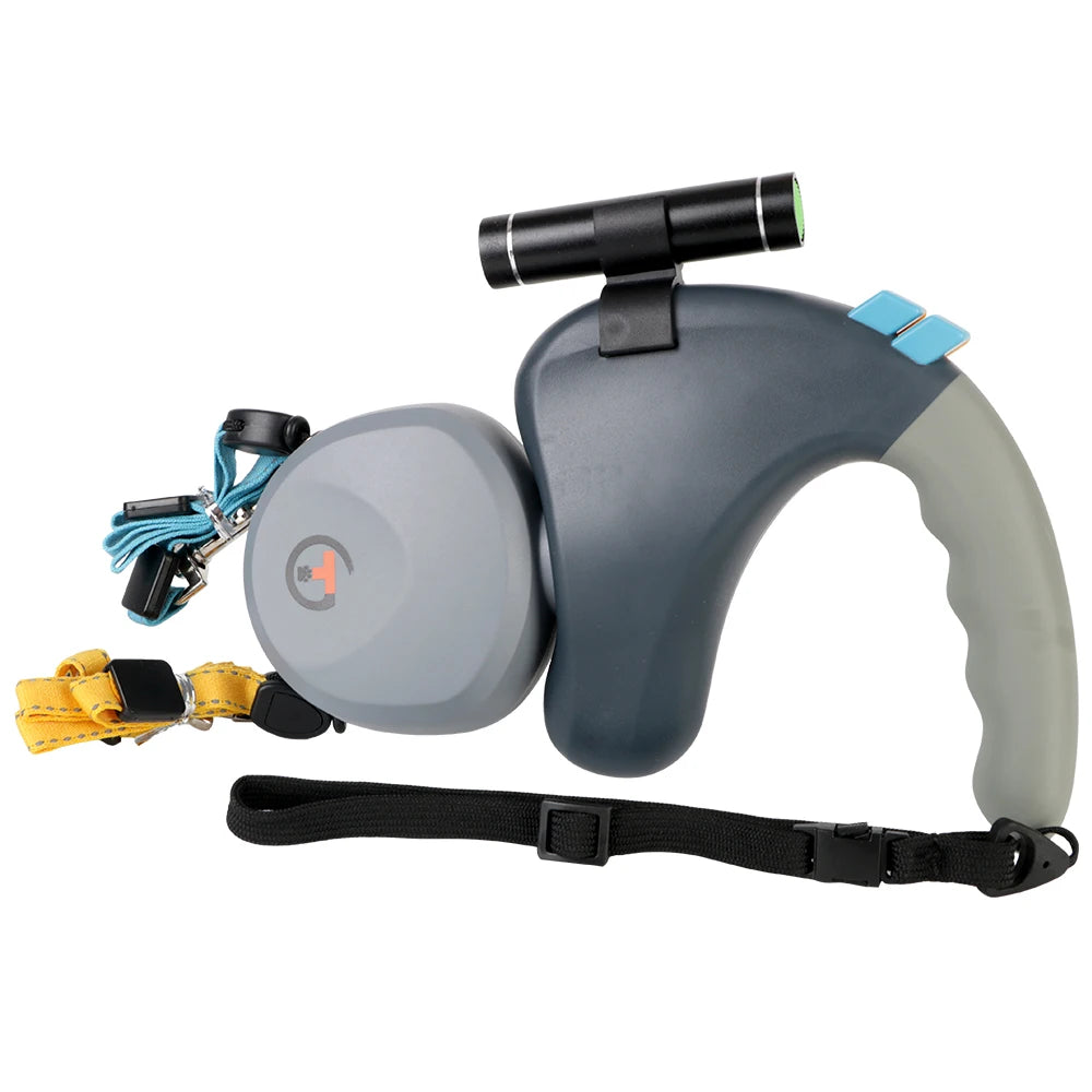 NONECN Dual Dog Leash Retractable Rope With LED Light