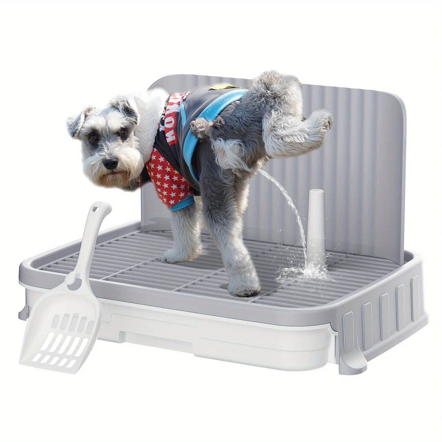 Indoor Dog Potty Tray with Protection Wall | Every Side for No Leak Keep Paws Dry and Floors Clean
