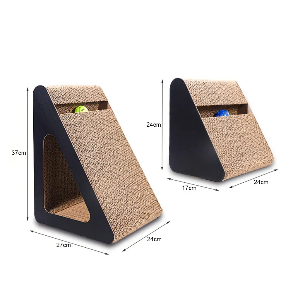 Cat Scratching Board And Ramp With Rotating Ball Stress Toy