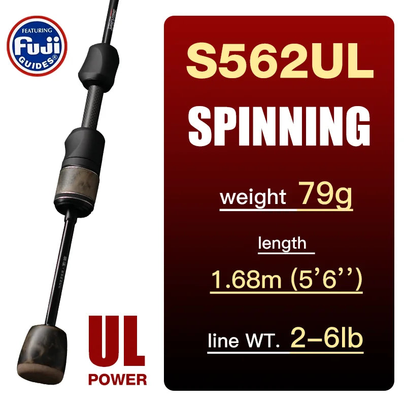 SeaSir Stream Spinning Baitcasting Fishing Rod Ultralight AdvancedCarbon Fiber Composite