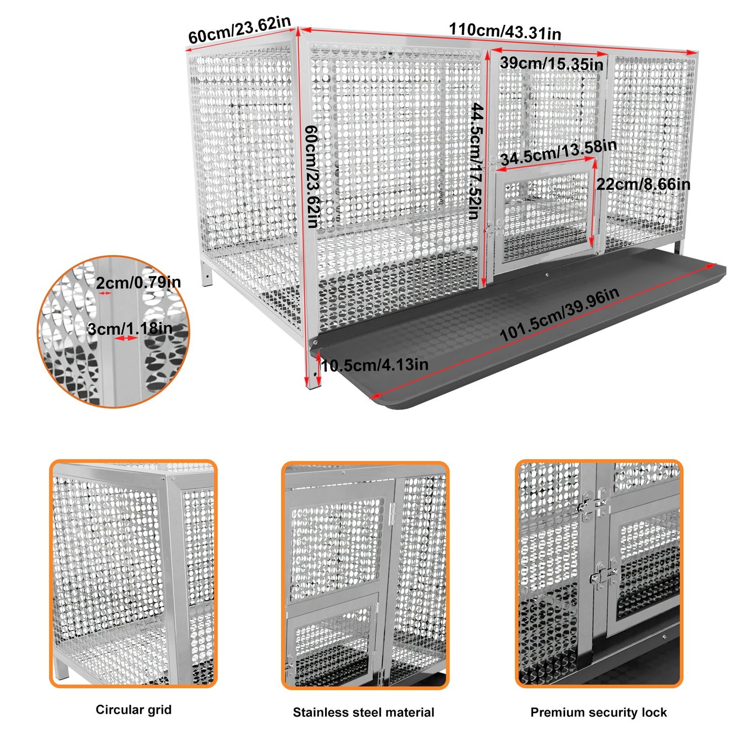 Heavy Duty Stainless Steel Chicken Coop And Run Pen