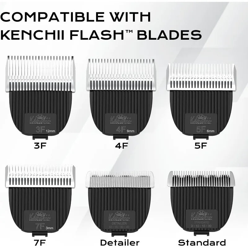 Kenchii Flash Dog Clippers for Grooming, 4-in-1 Digital Cordless Dog Grooming Clippers, Precision Pet Grooming Trim, Pearl Black