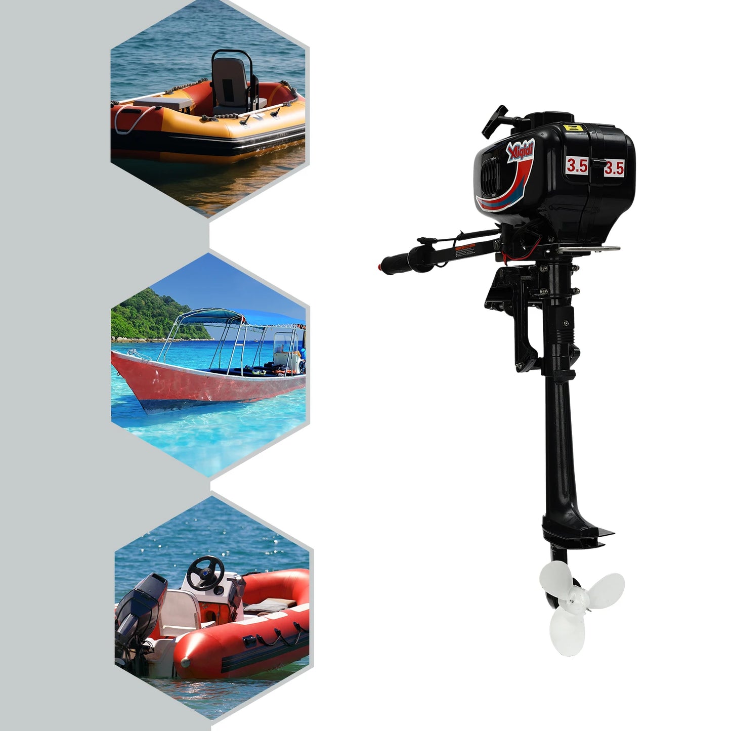 Gasoline Outboard Motor 45KW CDI Ignition Water Cooling UltraDurable PerformanceBoost