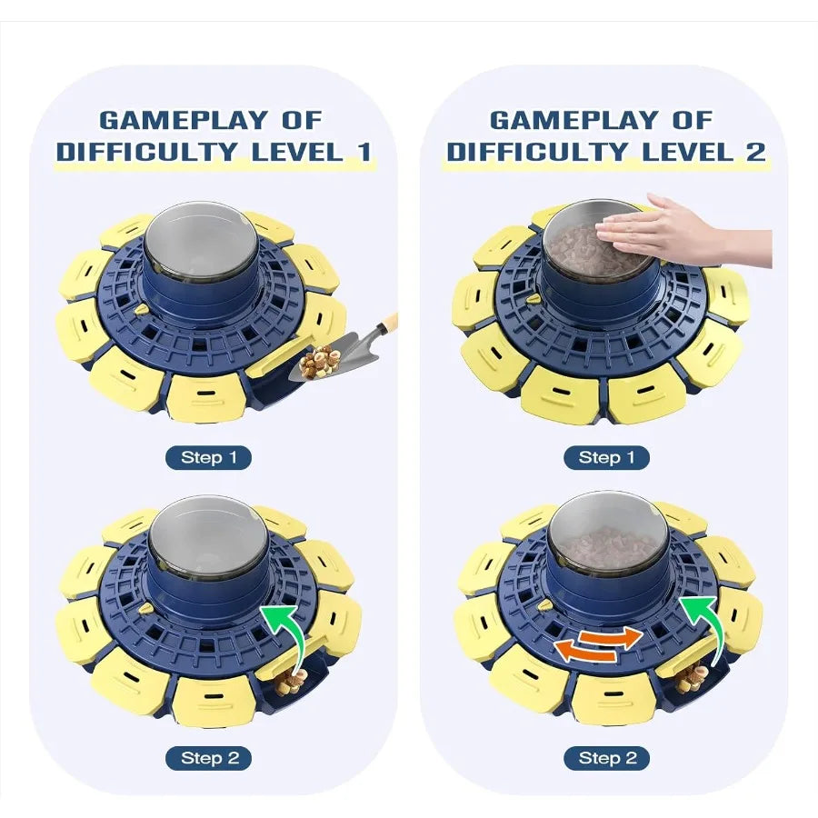 US Brand Design Levels Dog Puzzle Toy Paw Activated Feeder