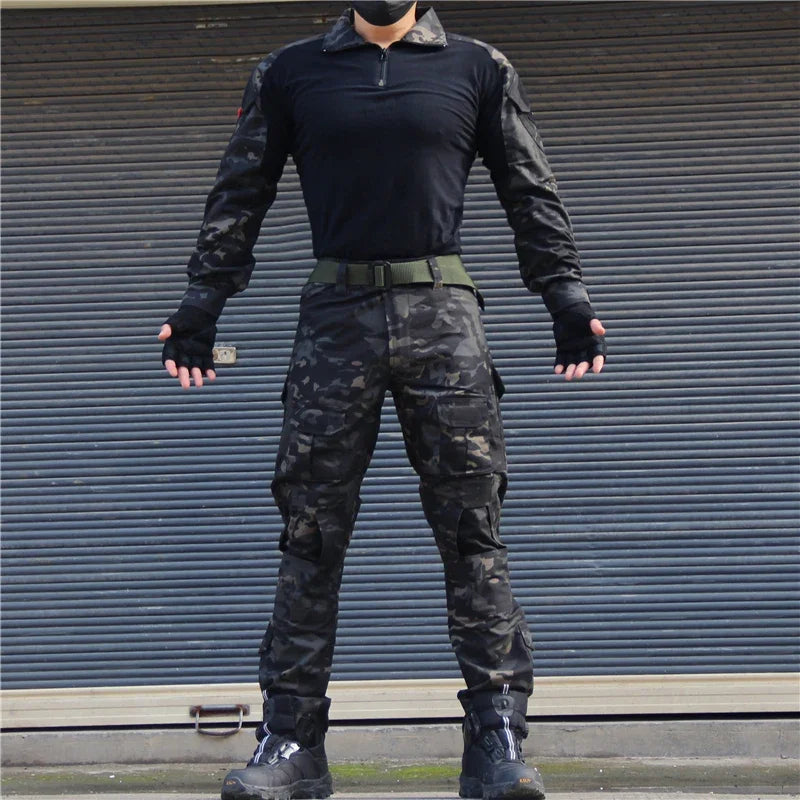 A5 Tactical Suits Combat Shirts Milita Uniform Outfit Men Clothing Tatico Tops Airsoft Multicam Camo Hunting Camouflage Pants