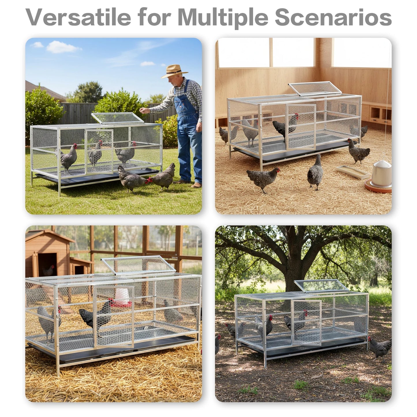 Stainless Steel Thickened Chicken Coop Run Waterproof Cover