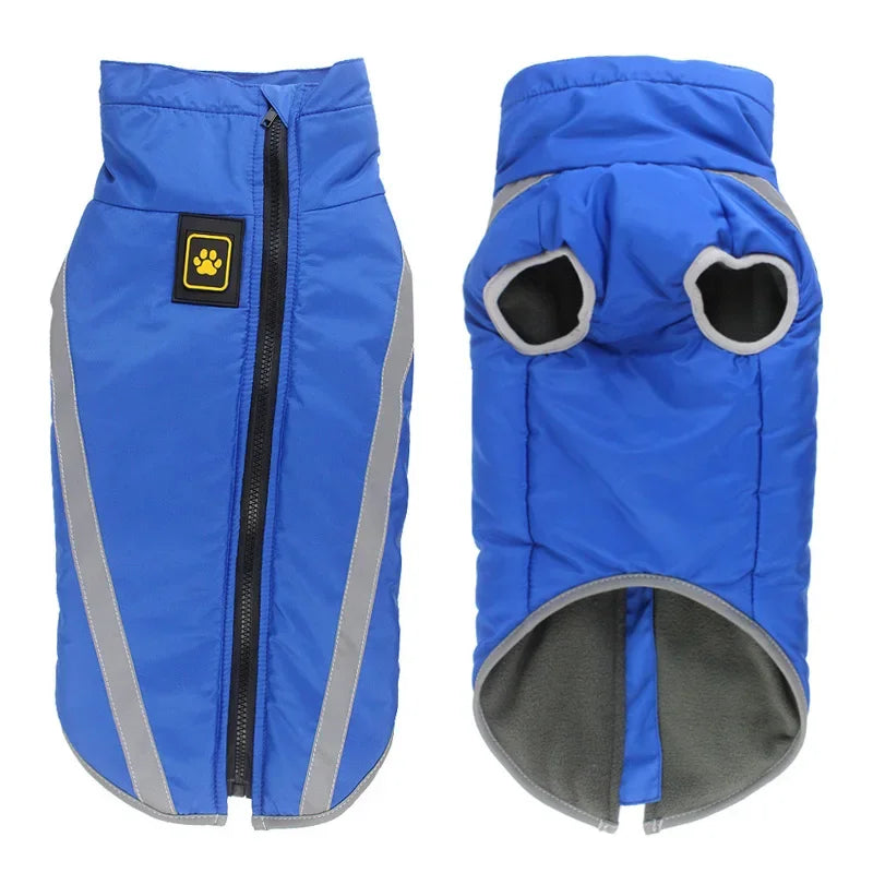 Waterproof Dog Coat With UltraPadded Fleece And HighVisibilityReflective Design Durable