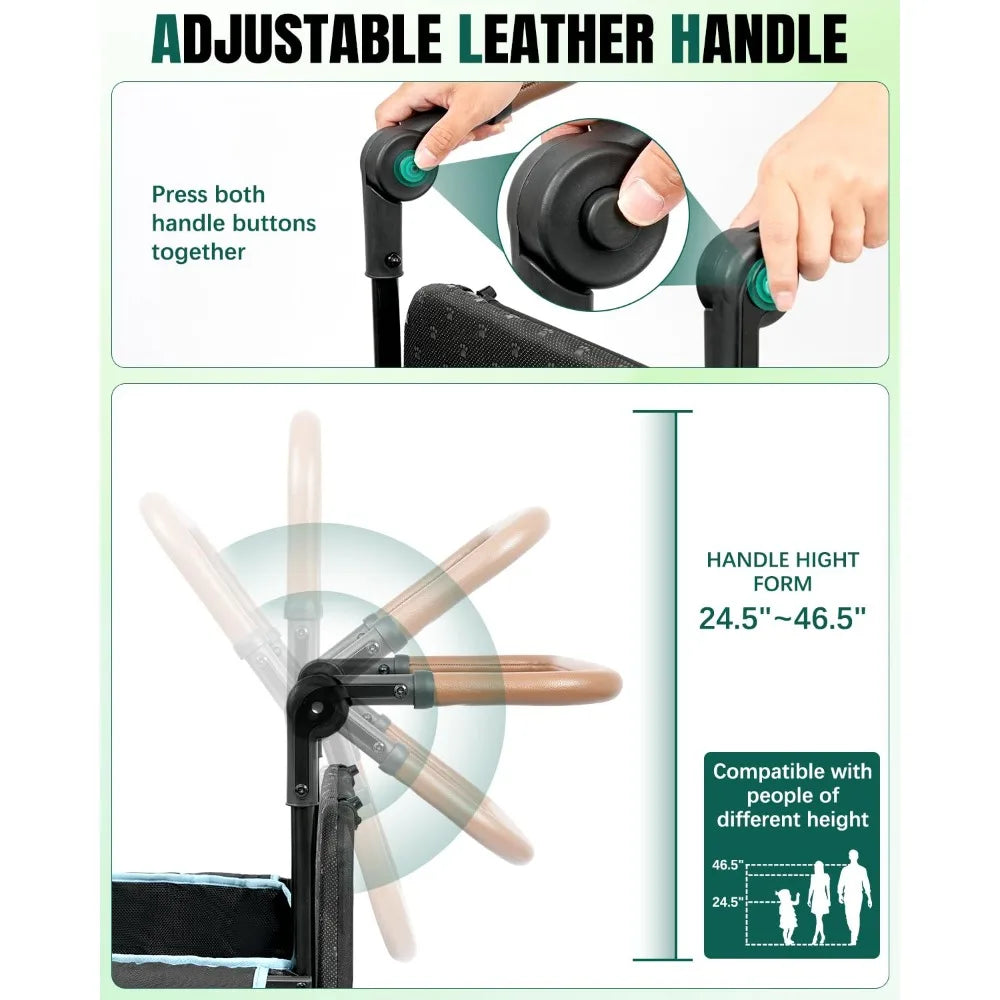 Paw Extra Large Dog Stroller, Wagon Cart for Medium Large Dogs up to 200lbs | All Terrain Foldable Pet Stroller with Ramp