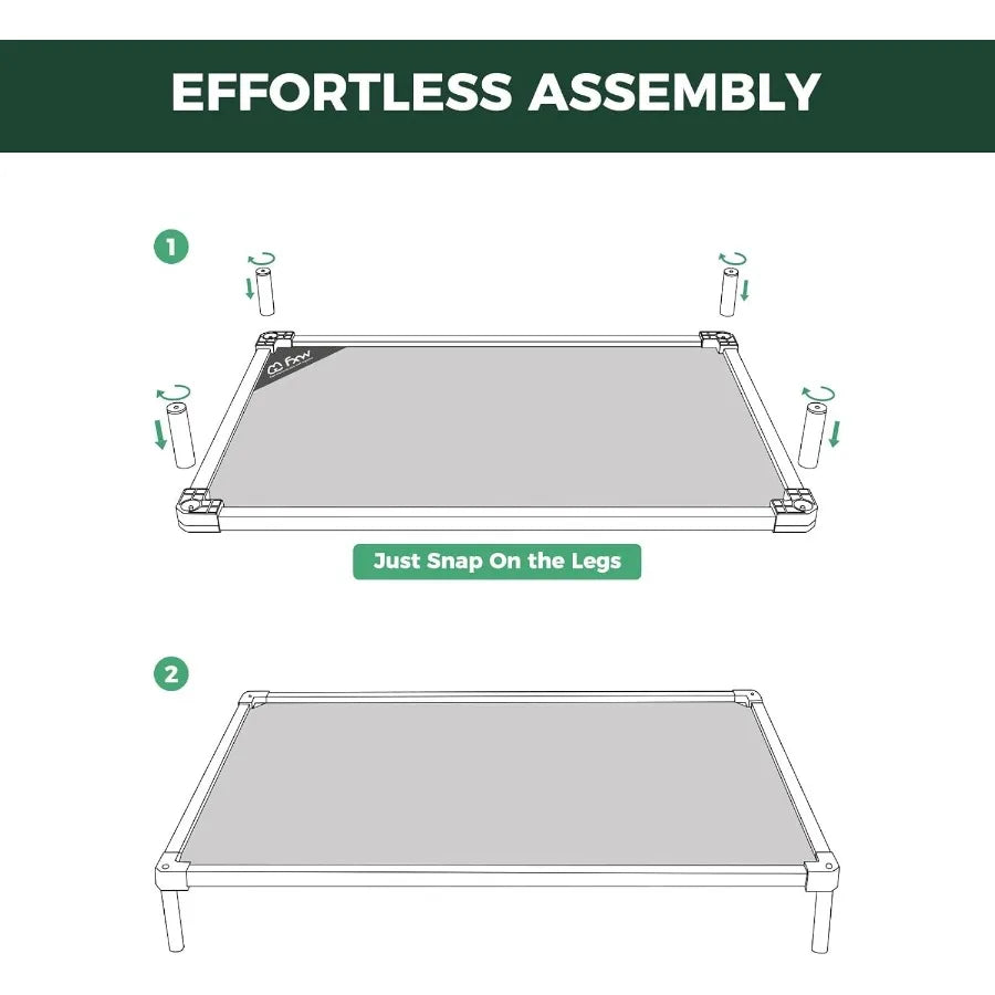 ChewProof Elevated Dog Bed For Indoor Outdoor Use Waterproof