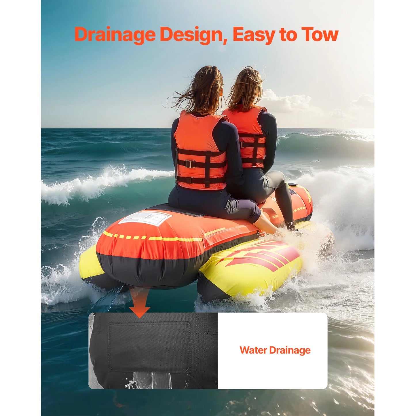 SucceBuy Towable Tube For Boating 3 Rider AdventureReady Inflatable WatercraftExperience