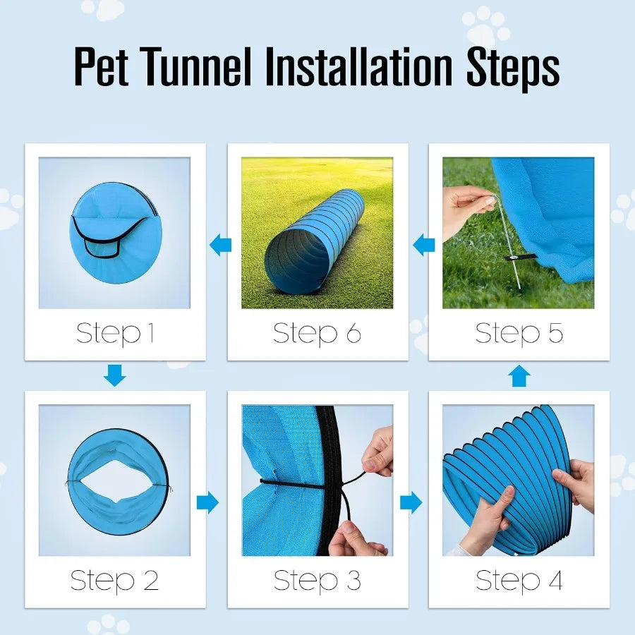 Dog Tunnel Agility Equipment For Indoor Outdoor Playground