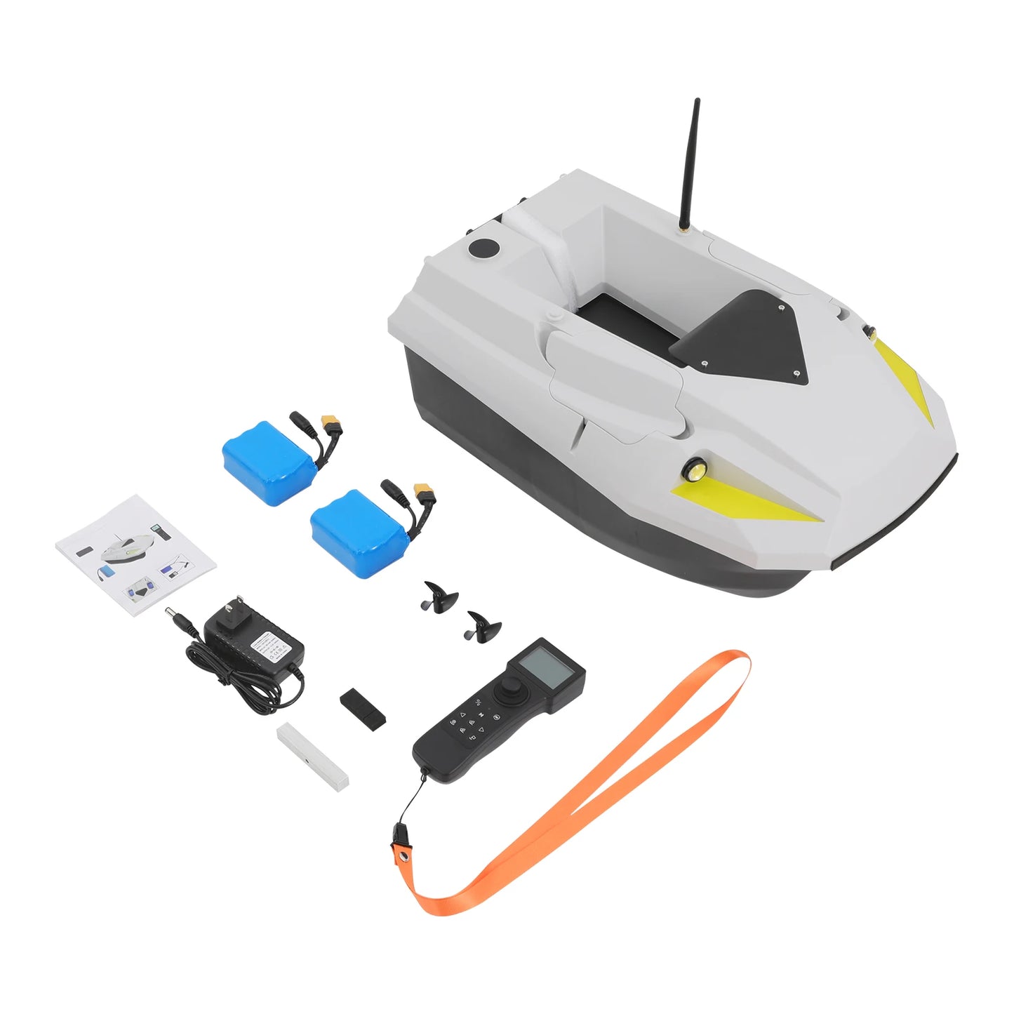 RC Bait Boat Bait Fishing Boat with GPS RC Bait Fishing Boat with Large Bait Compartment 12V 500m