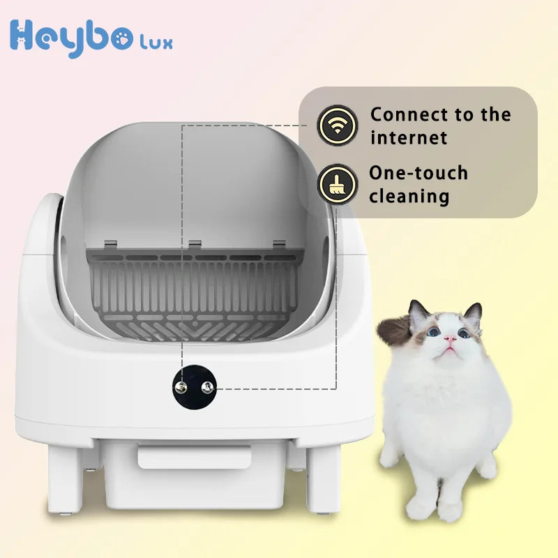 Smart Self Cleaning Cat Litter Box With App Control Odor