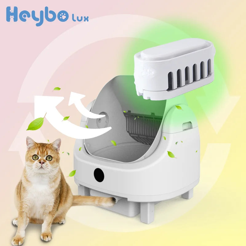 Smart Self Cleaning Cat Litter Box With App Control Odor