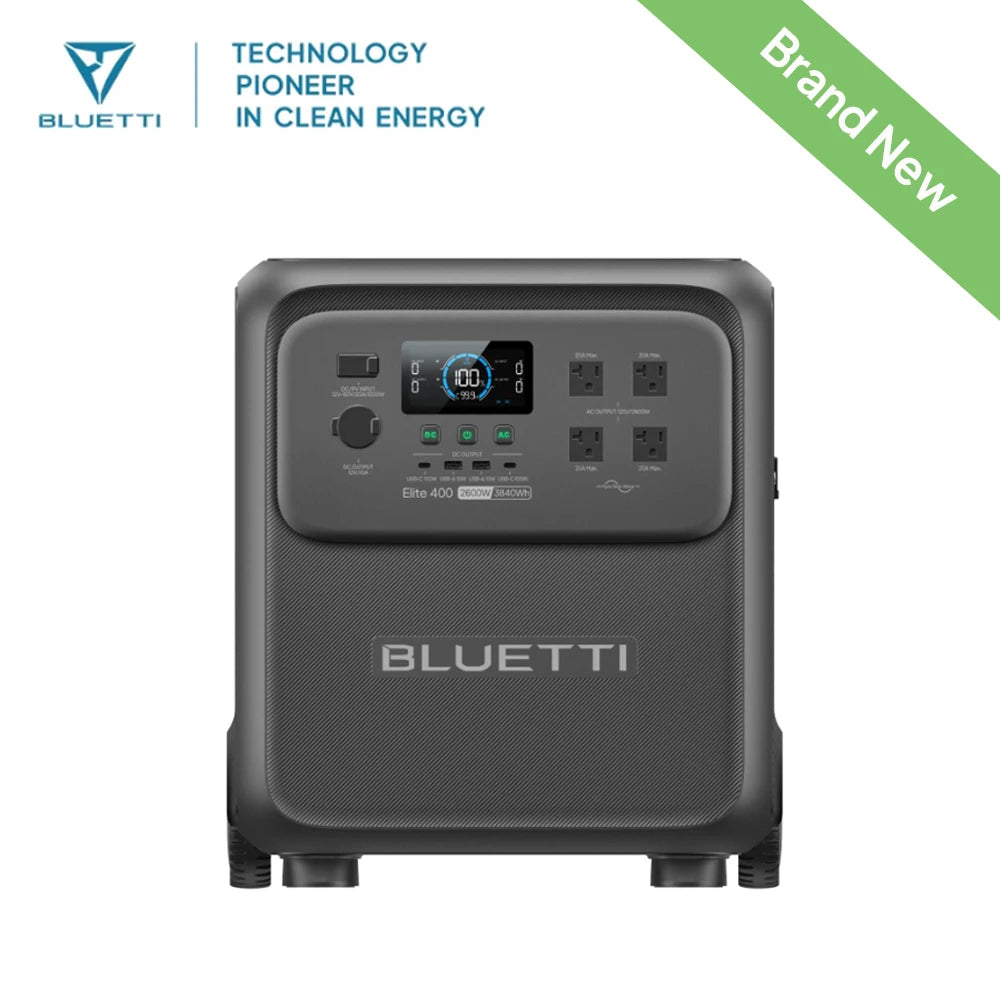 BLUETTI Elite 400 Portable Power Station | 3840Wh 2600W High Capacity Solar Generator for Home Backup Outdoor Camping RV Travel
