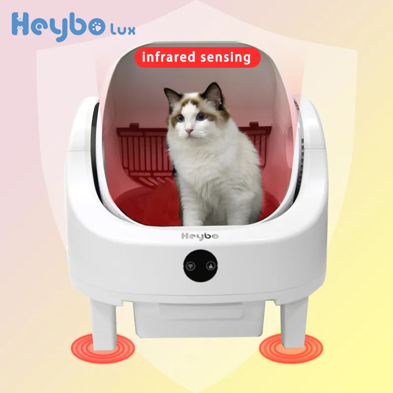 Smart Self Cleaning Cat Litter Box With App Control Odor