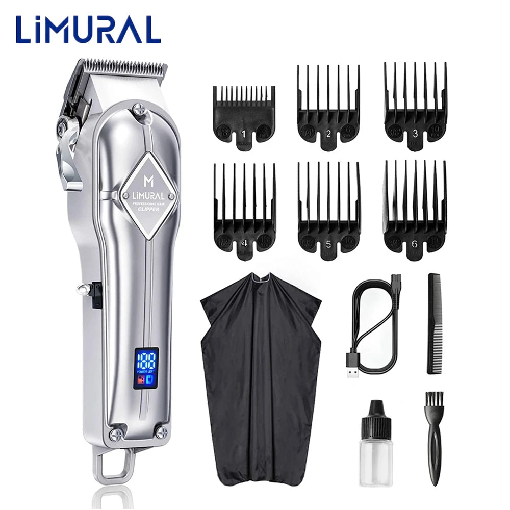 2024 Limural Home appliance Hair Clippers Professional Cordless Clippers Hair Cutting Beard Barbers Electric shaver for men