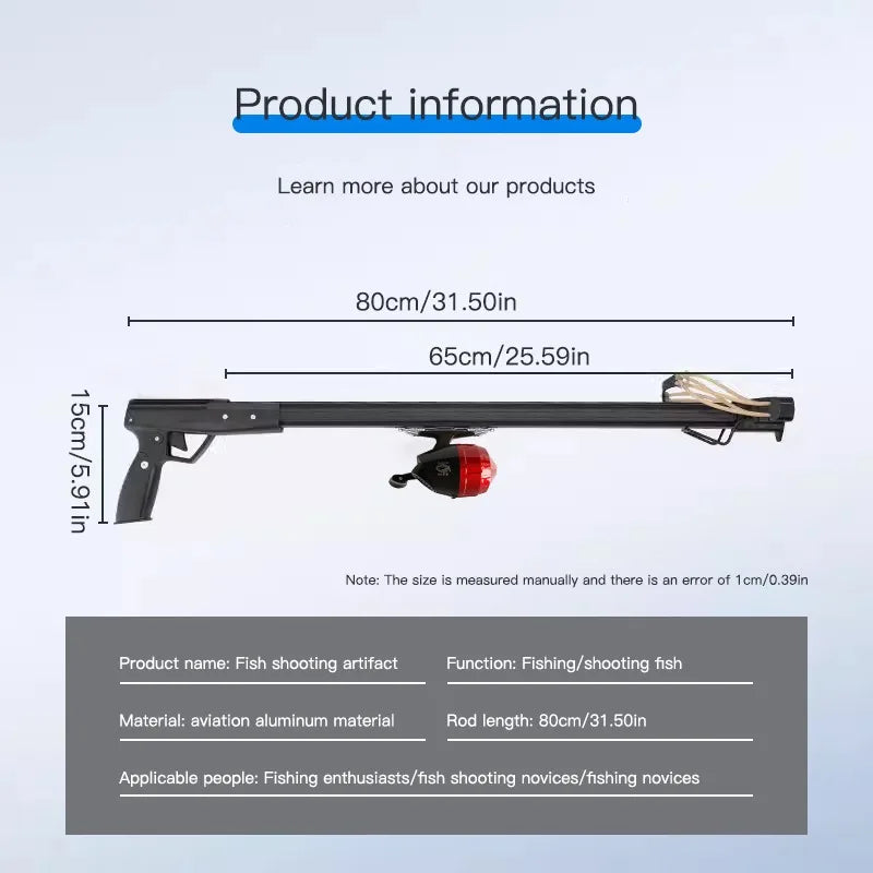 Automatic Fishing Slingshot Aluminum Alloy High Precision Long Range