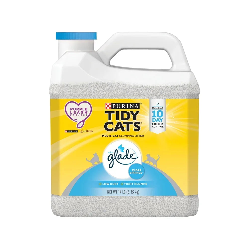 Clumping Cat Litter Low Dust Odor Neutralizing Glade Clear Springs Deodorizer Multi Cat Homes 14 lb Jug