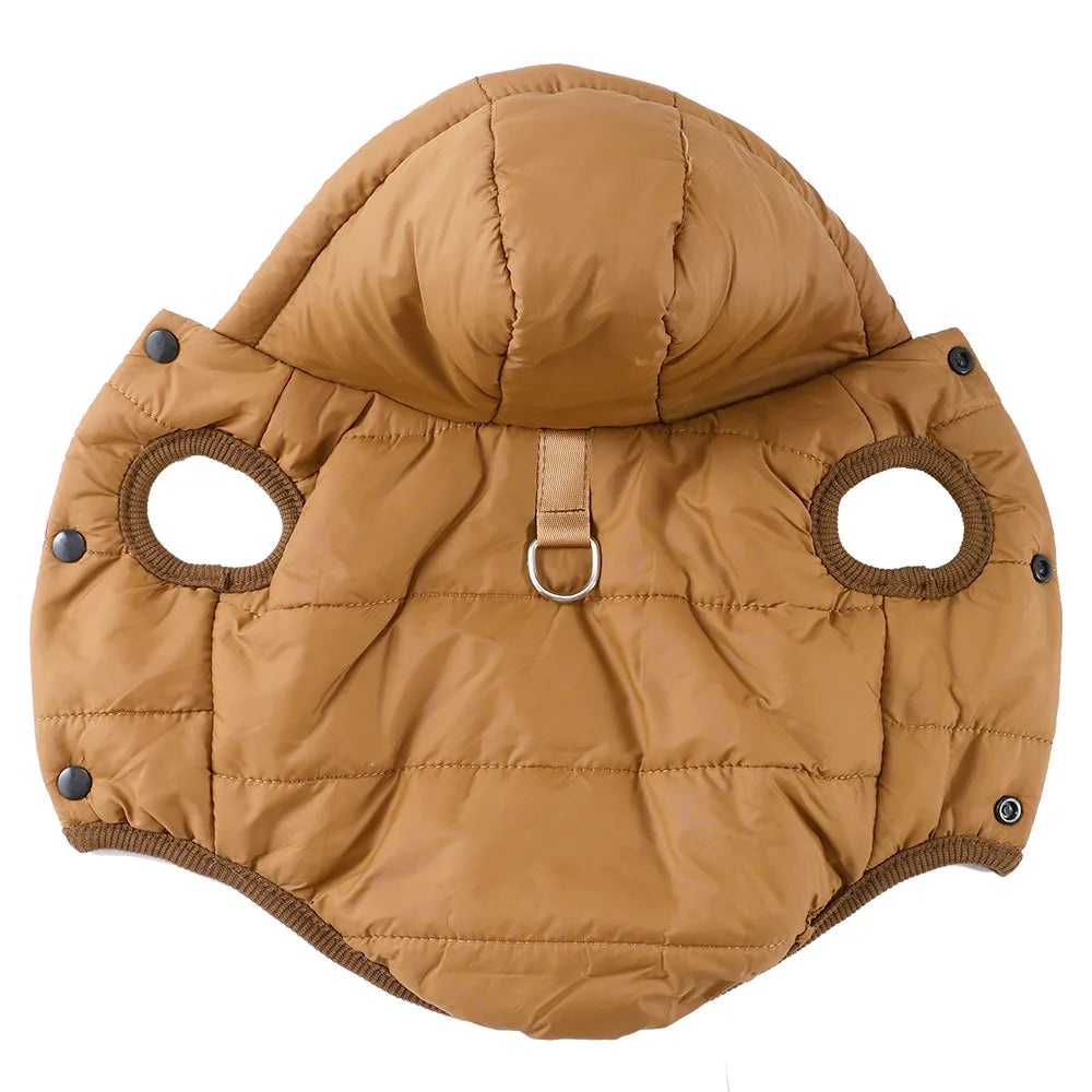 Warm Fleece Dog Winter Vest Waterproof Hoodie For Pets