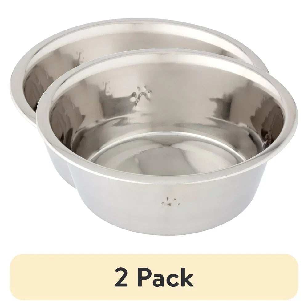 Stainless Steel Dog Bowls 2 Pack Non Slip Dishwasher Safe