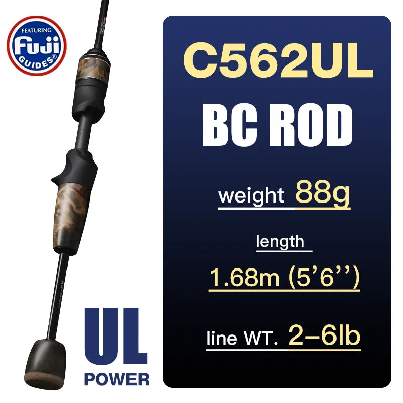 SeaSir Stream Spinning Baitcasting Fishing Rod Ultralight AdvancedCarbon Fiber Composite