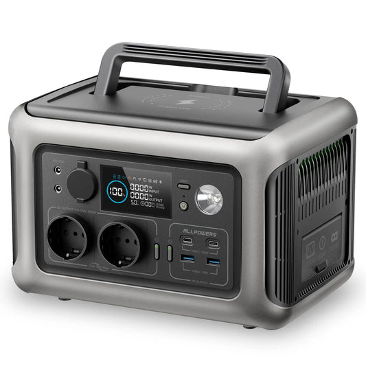 ALLPOWERS R600 Portable Powerstation 299wh LiFePO4 Battery with 600W AC Outlets for Outdoor