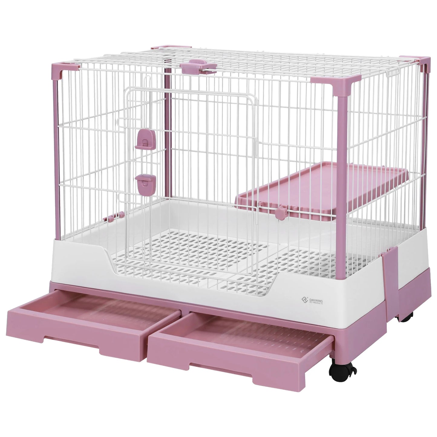 High Concerned Chemical Gravity Lock Rabbit Cage With Pullout Tray