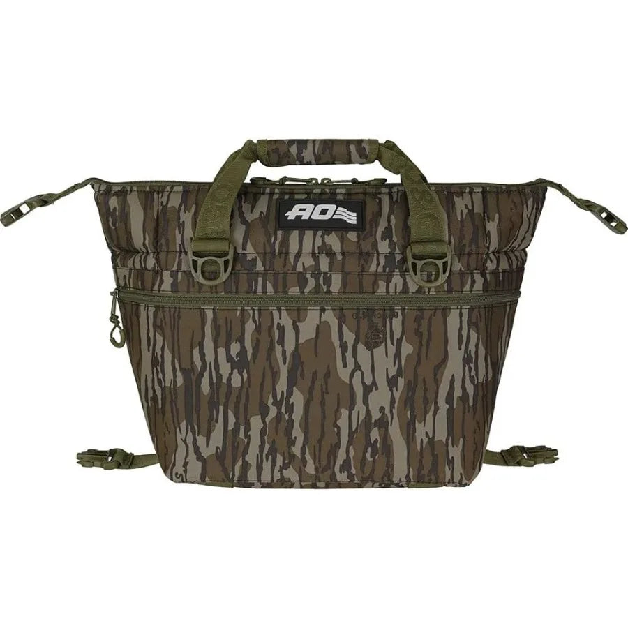 Mossy Oak Camo Collection of Soft Coolers for Outdoor Hunting and Fishing Adventures Durable Waterproof Design with Adjustable