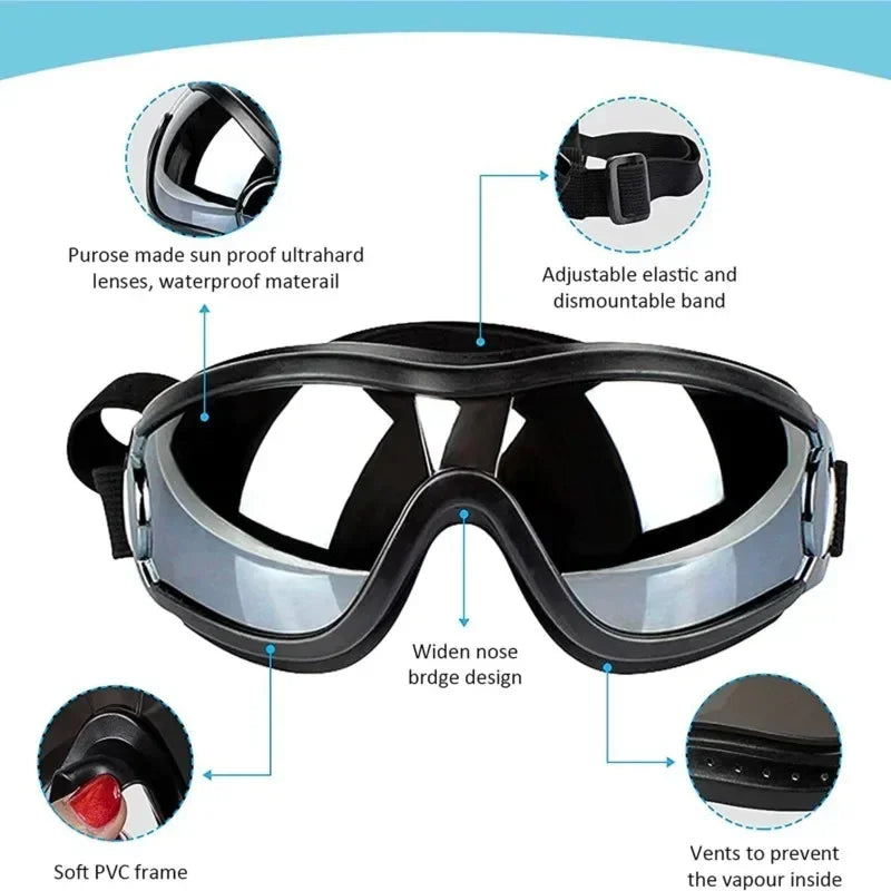 Dog Goggles With Adjustable Strap For Outdoor Travel And Skiing