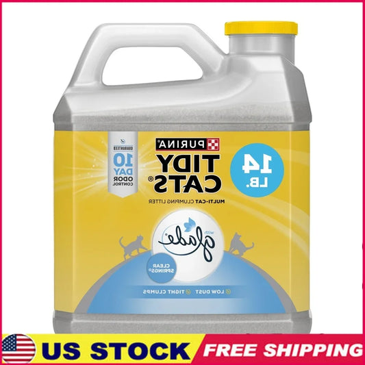 Clumping Cat Litter Low Dust Odor Neutralizing Glade Clear Springs Deodorizer Multi Cat Homes 14 lb Jug