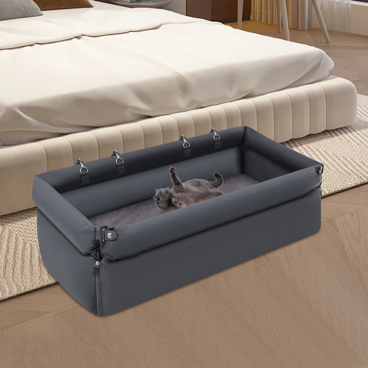 NONECN Detachable Washable Dog Car Seat Bed For Small Pets