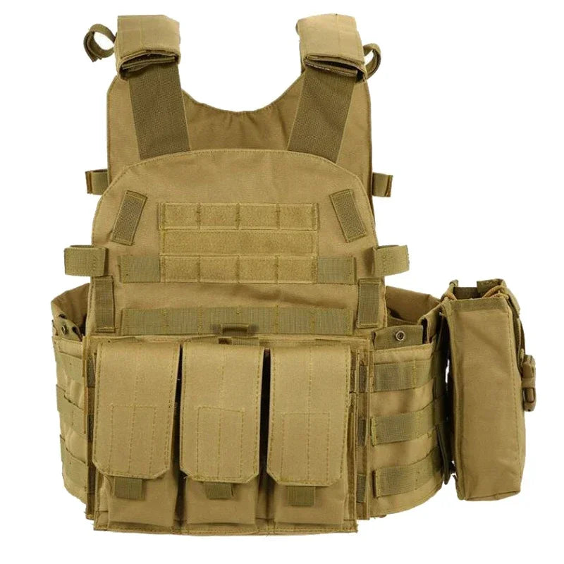 6094 Military Tactical Vest Body Armor Combat Army CS Gear Hunting Plate Carrier Airsoft Accessories Wargame Pouch Molle Vest