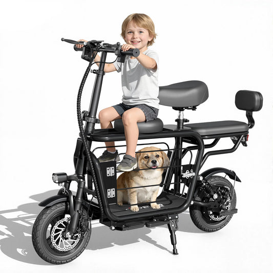 Eilleo Spacewalk 48V Electric Scooter for Adults with Large Pet Basket 750W Motor,18.75MPH Foldable Commuter E-Scooter with Seat