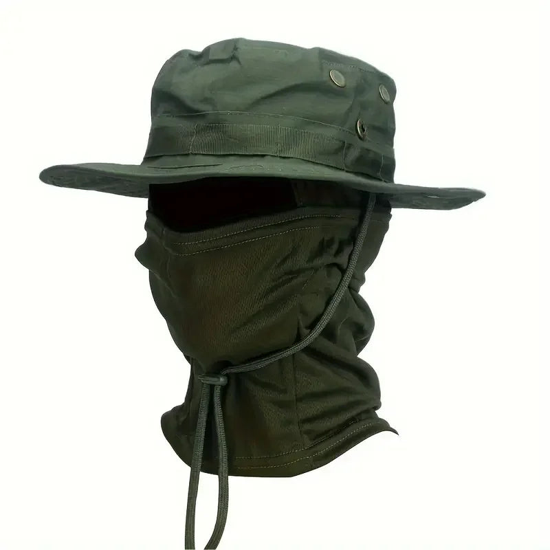 NONECN Camouflage Boonie Cap Balaclava Hat for Outdoor Hunting
