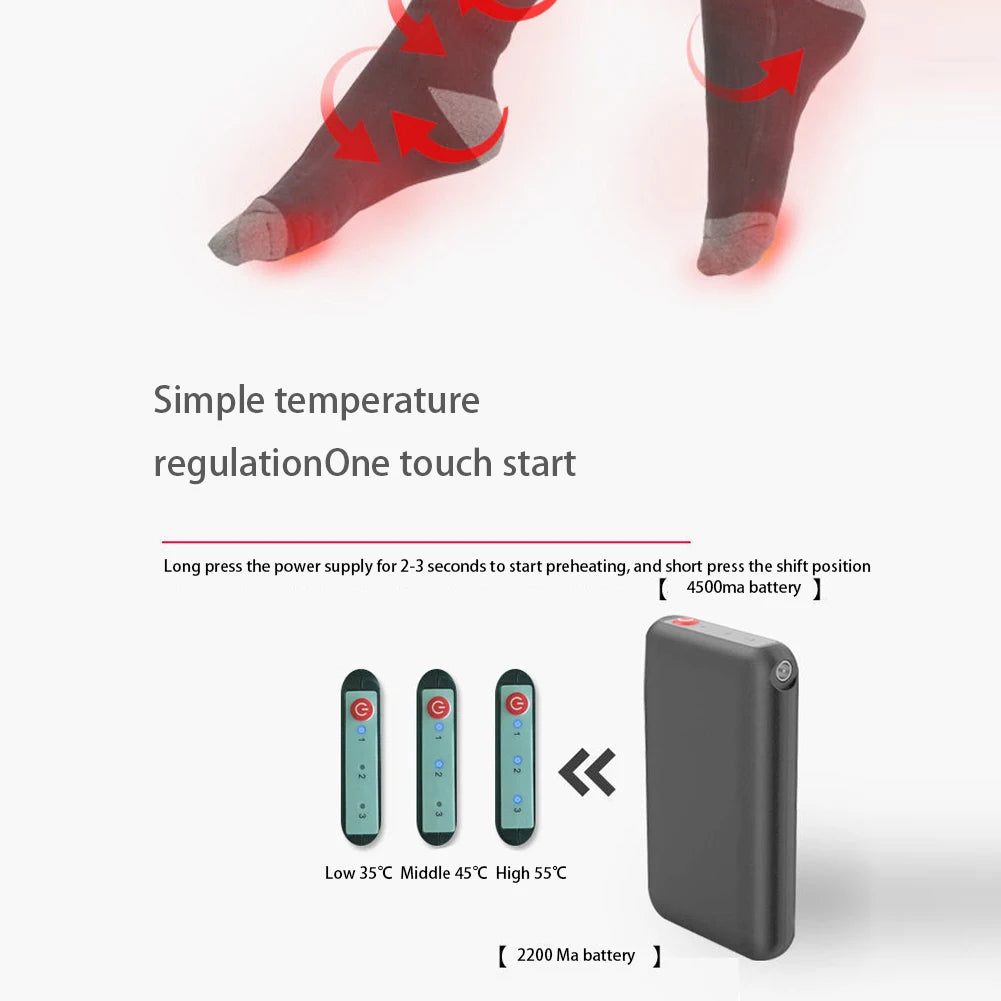 ALLOYSEED Premium ThermoElectric Heated Socks For Extreme Winter Outdoor Adventures