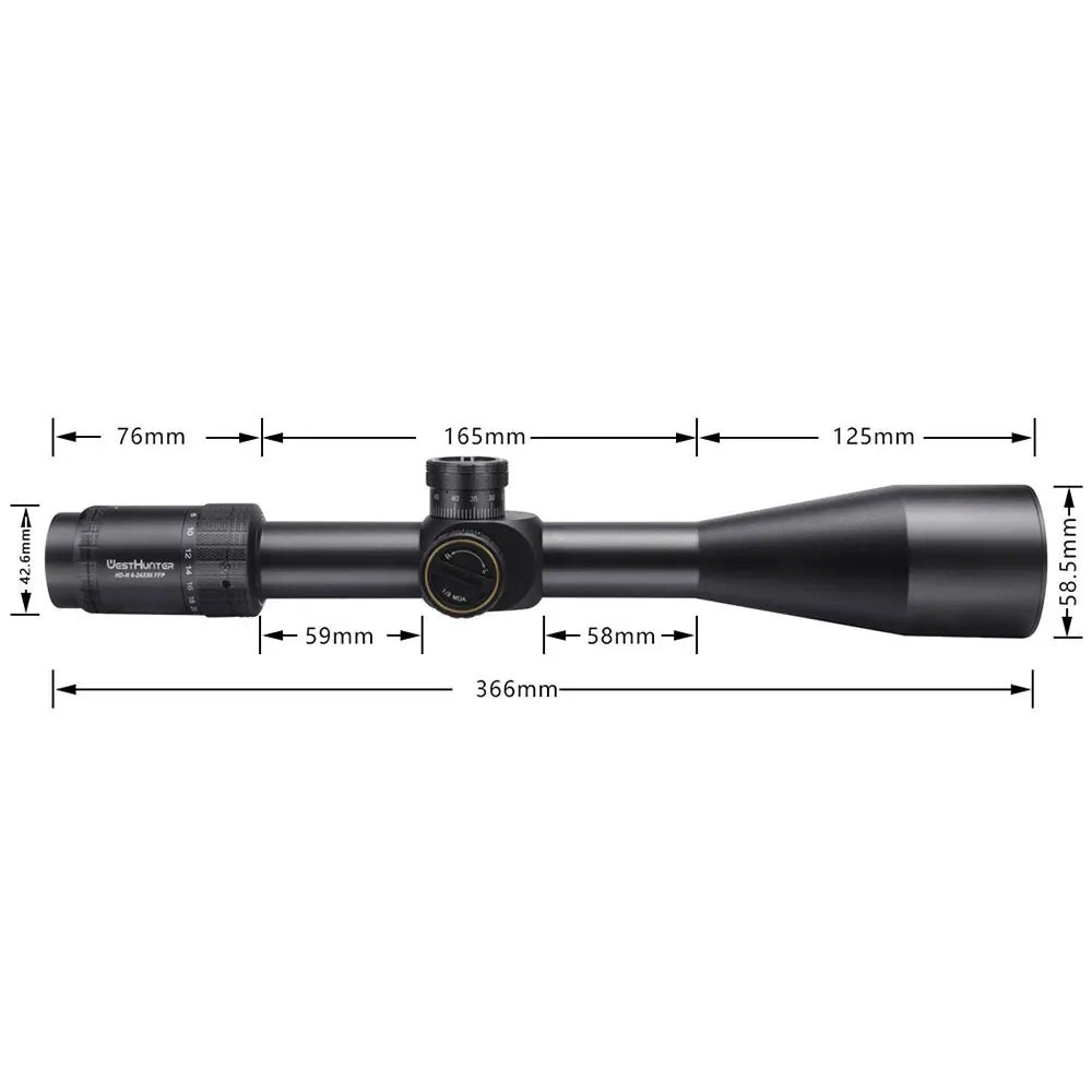 WestHunter HD N First Focal Plane Riflescope With HD Glass Etched Reticle For Hunting