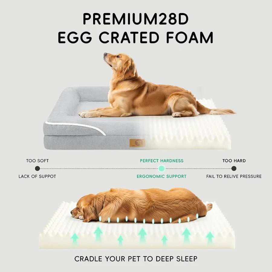 Orthopedic Dog Bed For Indoor Outdoor Use And Crate Pad