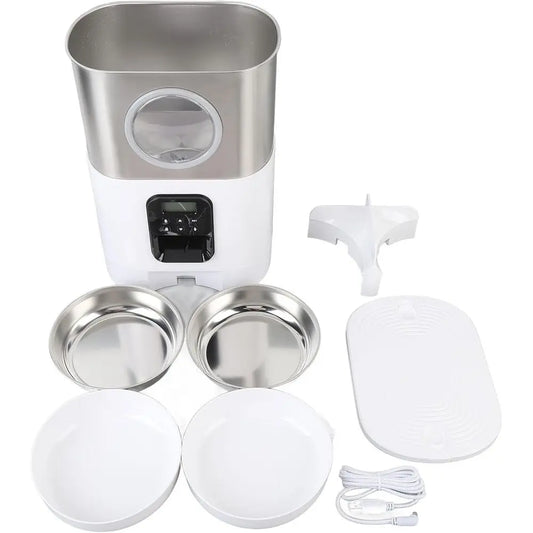 Stainless Steel Automatic Pet Feeder With Timer