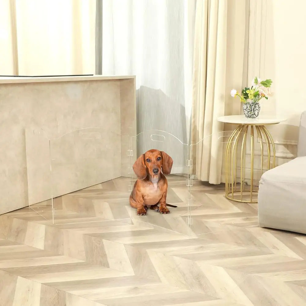 Folding 4Panel Pet Gate For Doorways And Stairs PremiumIndoorSecurityBarrier System