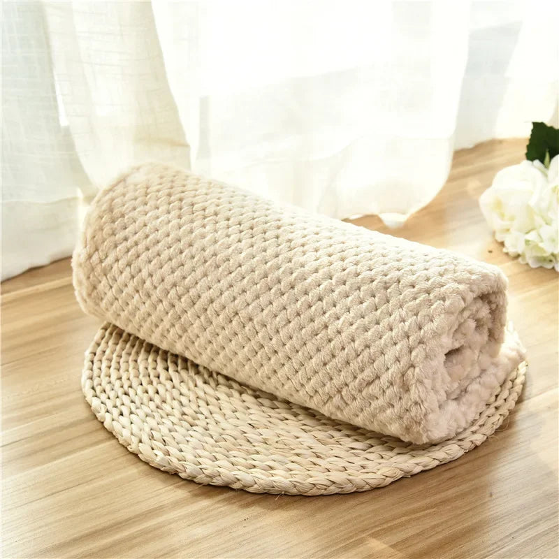 NONECN Warm Soft Fuzzy Blanket For Dogs And Cats Bed