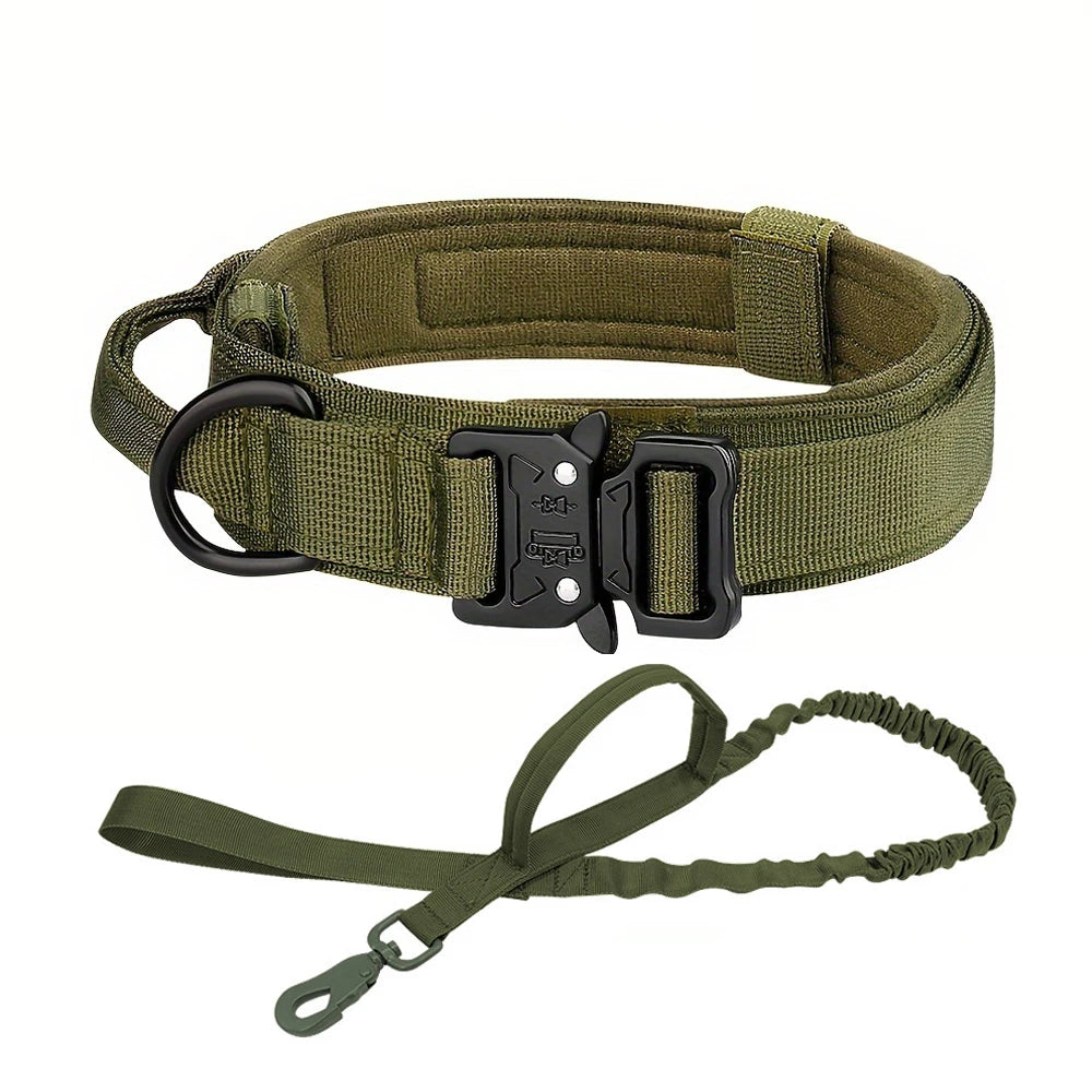 PETRAVELCN UltraExtendedDurable Adjustable Tactical Dog Training Collar And Leash Set