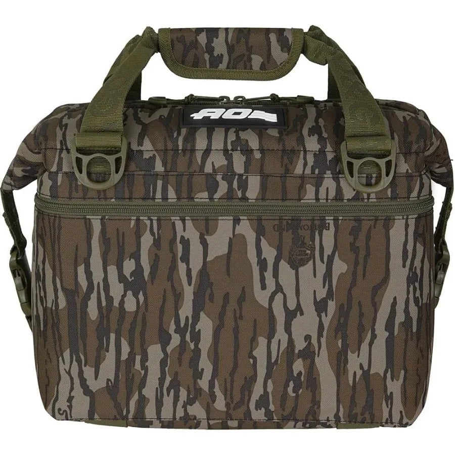 Mossy Oak Camo Collection of Soft Coolers for Outdoor Hunting and Fishing Adventures Durable Waterproof Design with Adjustable