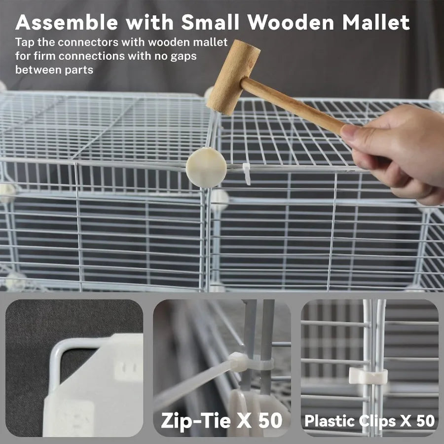 Guinea Pig Cage 5 Tier Wheels Removable Tray Small Animals