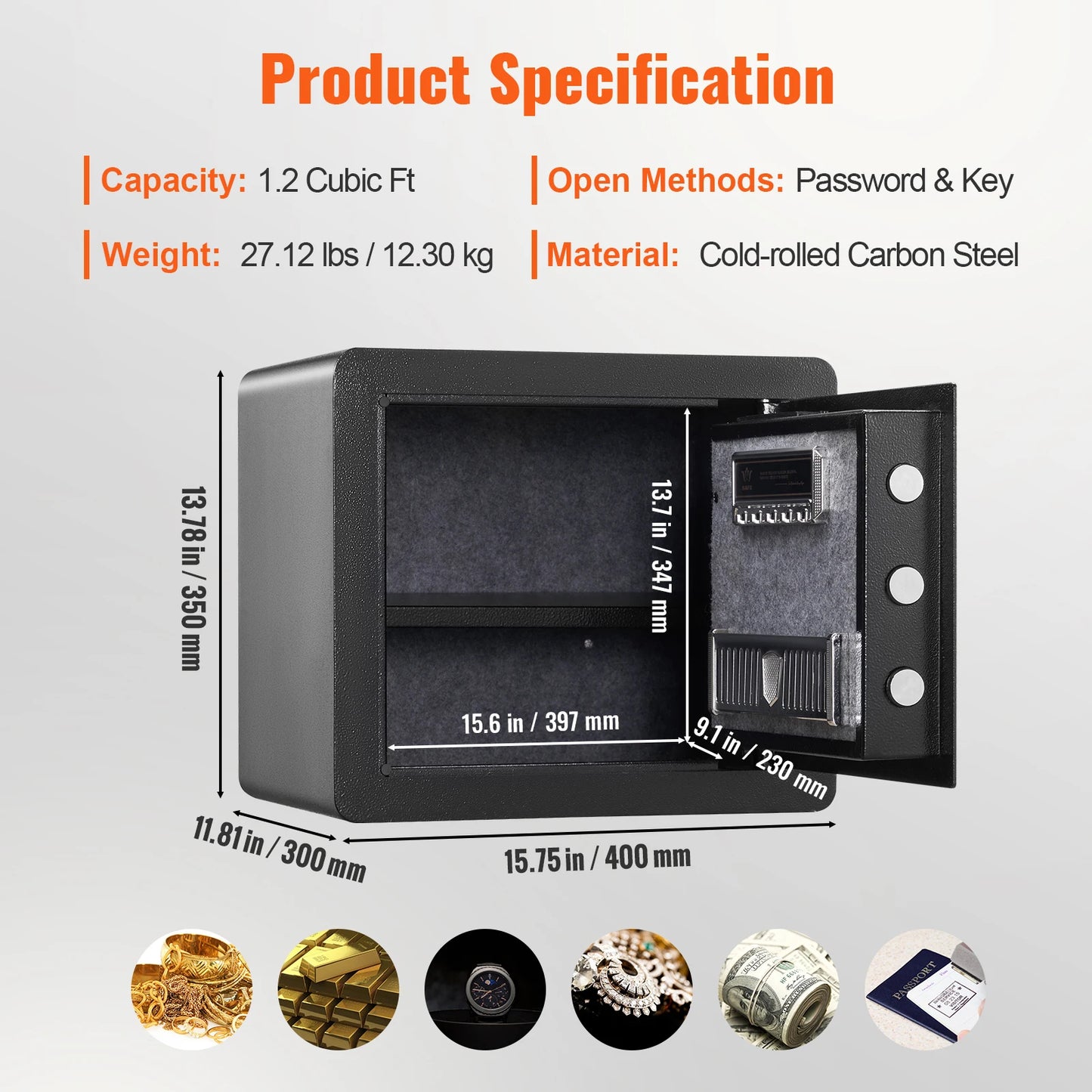 SucceBuy Electronic Safe Deposit Safe Box With Digital Access