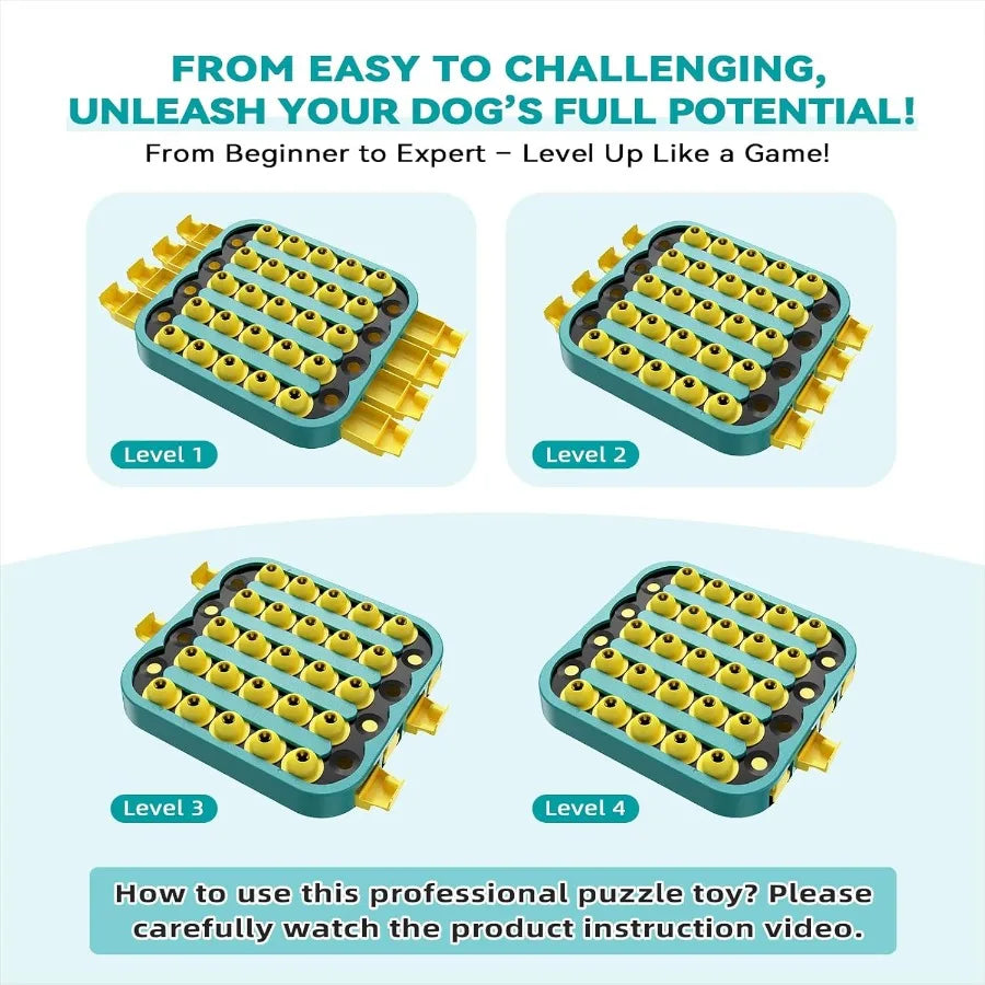 All In One Dog Puzzle Toy With Four Challenge Levels