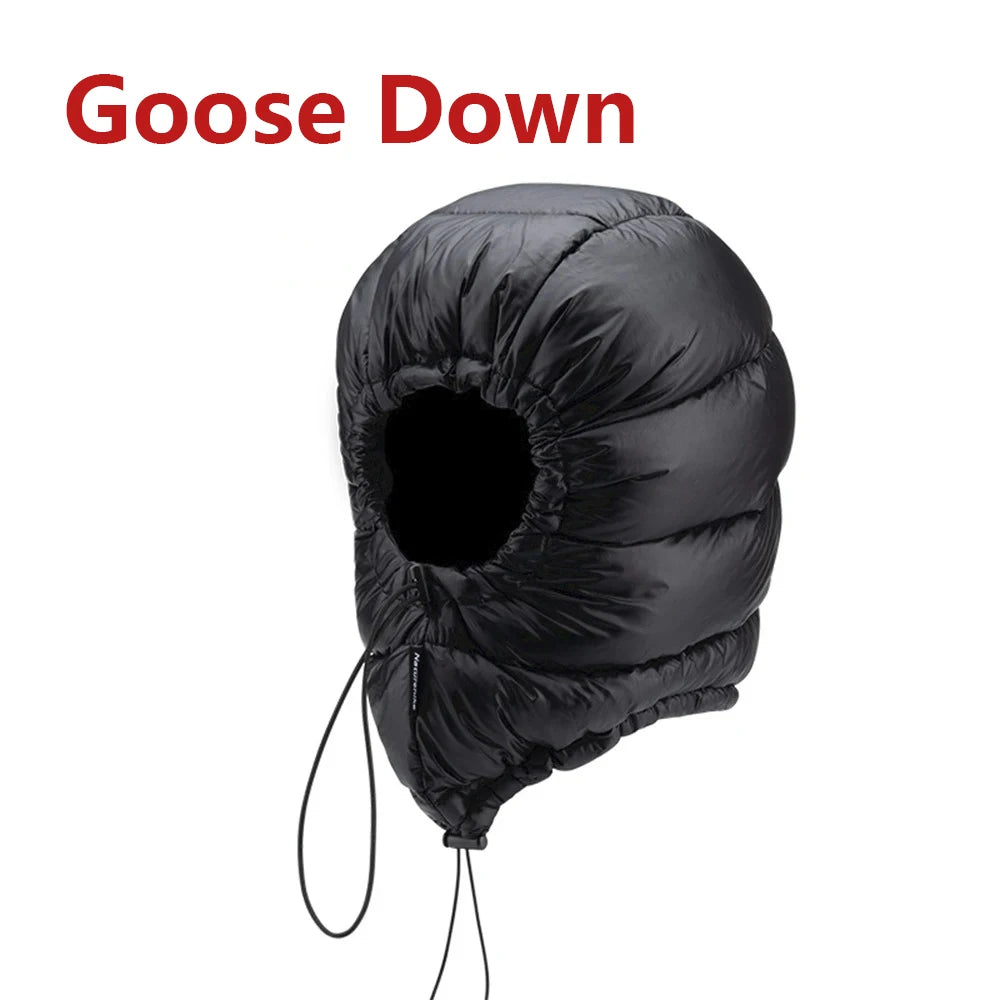Naturehike Cold Winter Warm Kepping Goose Down Hat Outdoor Windproof Drawstring Sports Hats Skiing Climbing Hiking Hat
