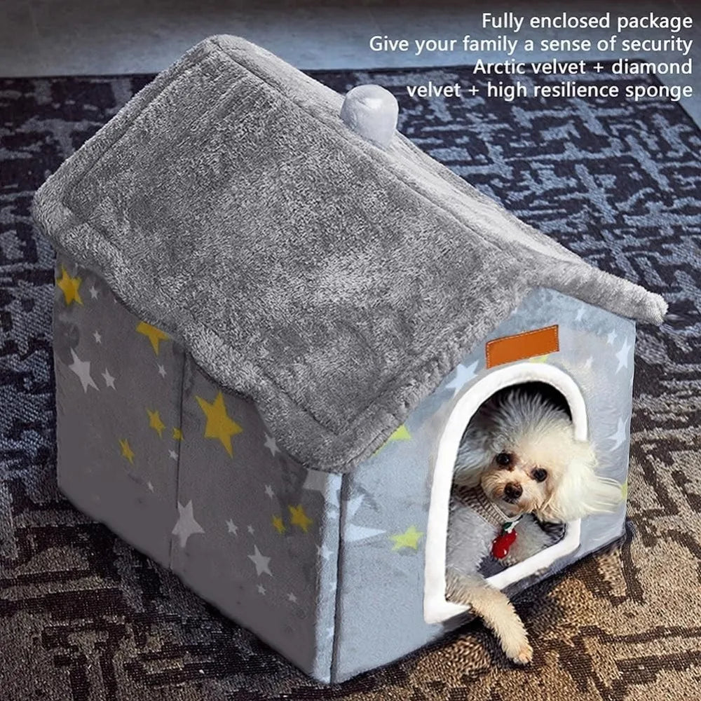 Dog House Indoor Memory Sponge Bed Kennel Mat With Cushion